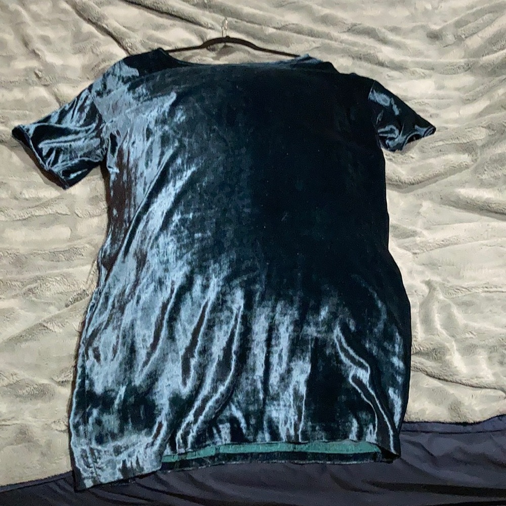 Teal Velvet Shift Dress, Used